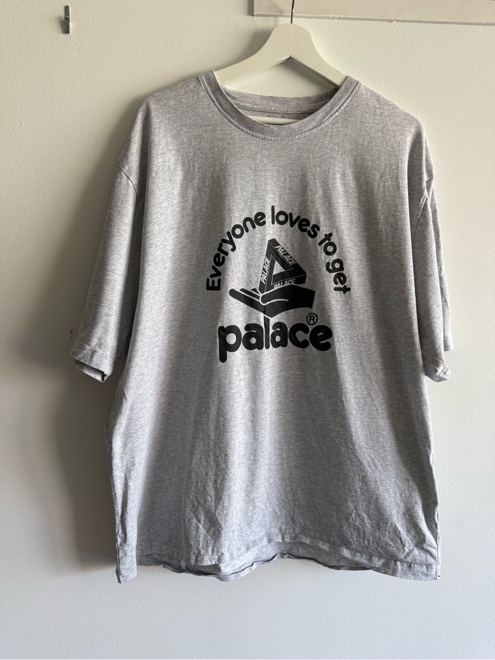 PALACE Gray Short-Sleeve Logo Tee